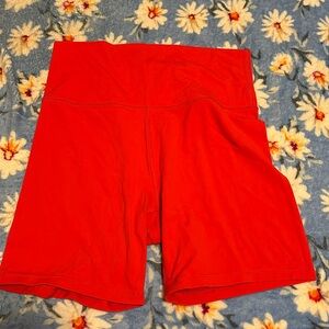 All in motion red mid rise biker shorts 4 inch inseam - Medium